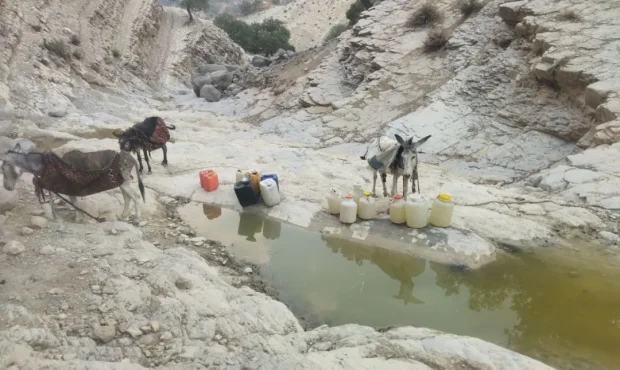 رَنج کم‌آبی  در برخی از روستاهای لوداب